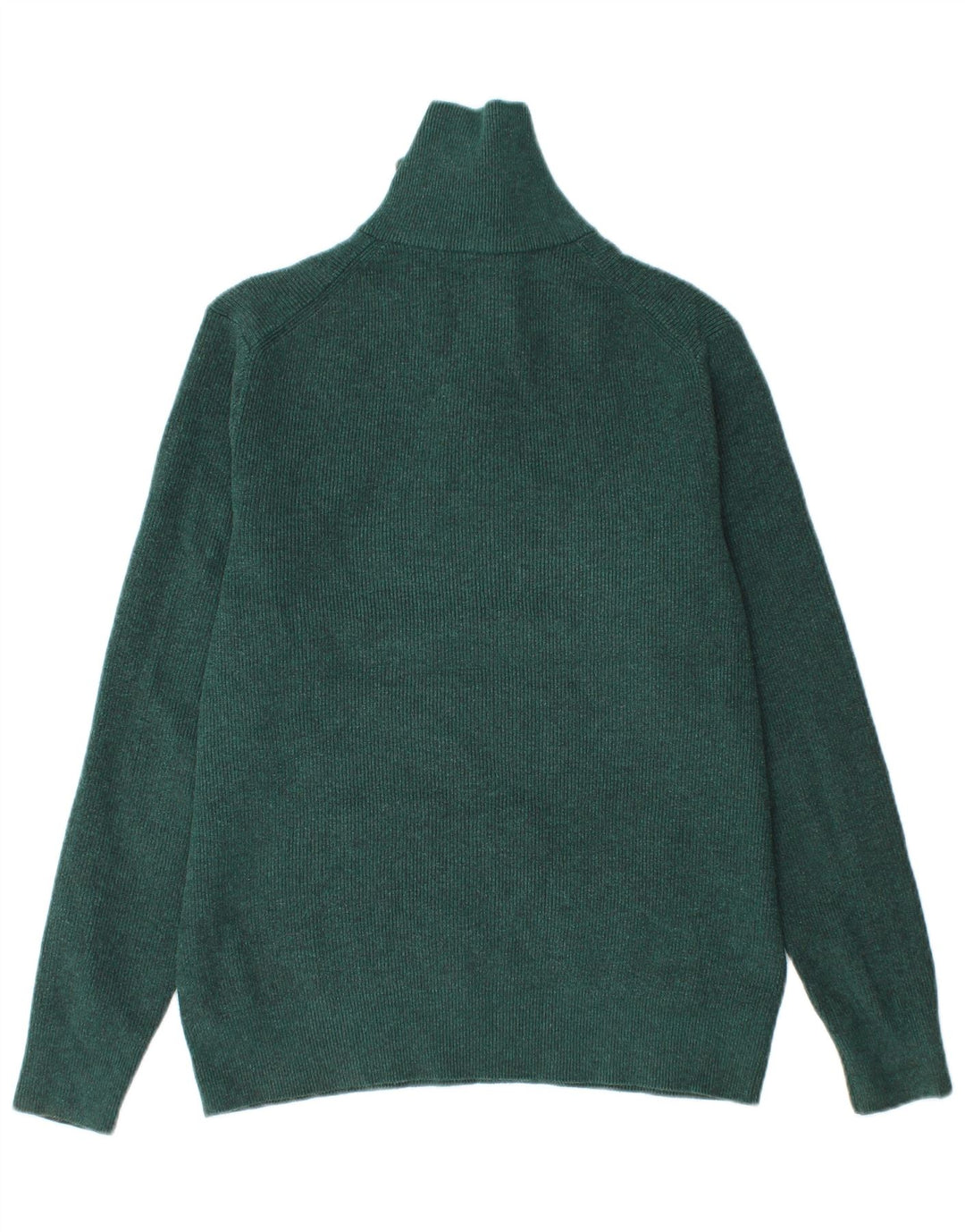 Marks & Spencer Jersey con cuello y cremallera para hombre Poliéster verde medio