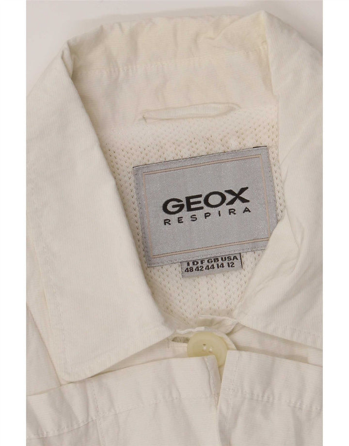Geox Chaqueta utilitaria para mujer Reino Unido 44 Grande Blanco