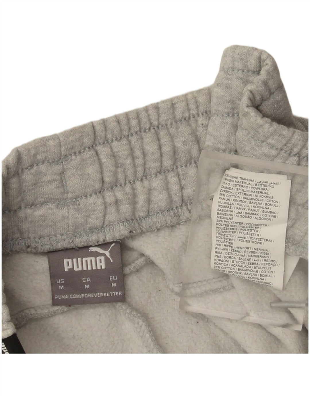Pantalones De Chándal Puma Joggers De Algodón Moteado Gris Medio |