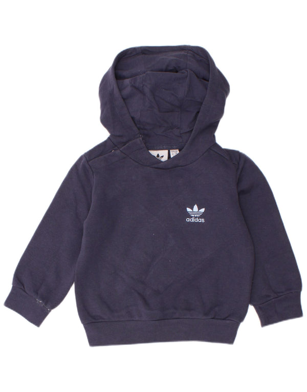 Adidas - Sudadera con capucha para bebé (9-12 meses), color azul marino, algodón