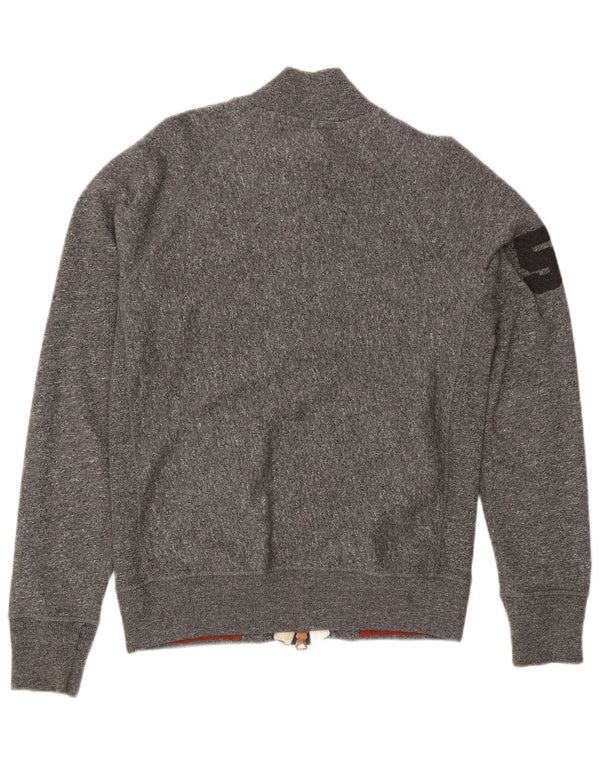 Superdry Chaqueta de chándal con gráfico gráfico para hombre, talla grande, de algodón gris