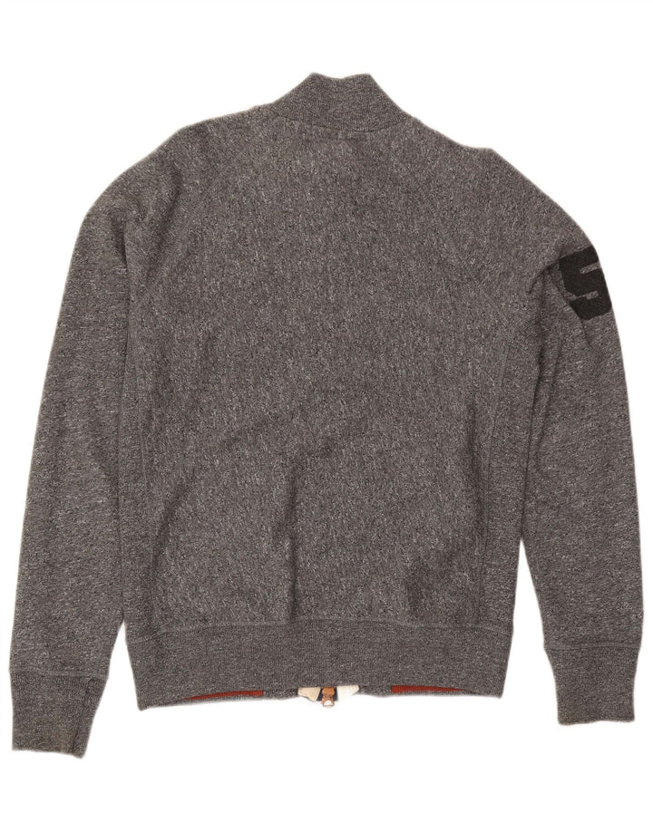 Superdry Chaqueta de chándal con gráfico gráfico para hombre, talla grande, de algodón gris