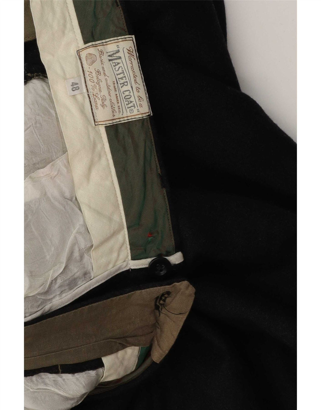 Master Coat Pantalón de traje con pinzas para hombre IT 48 Medium W32 L29 Lana gris