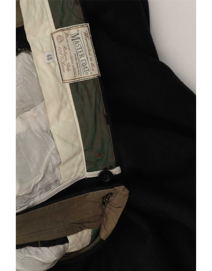 Master Coat Pantalón de traje con pinzas para hombre IT 48 Medium W32 L29 Lana gris