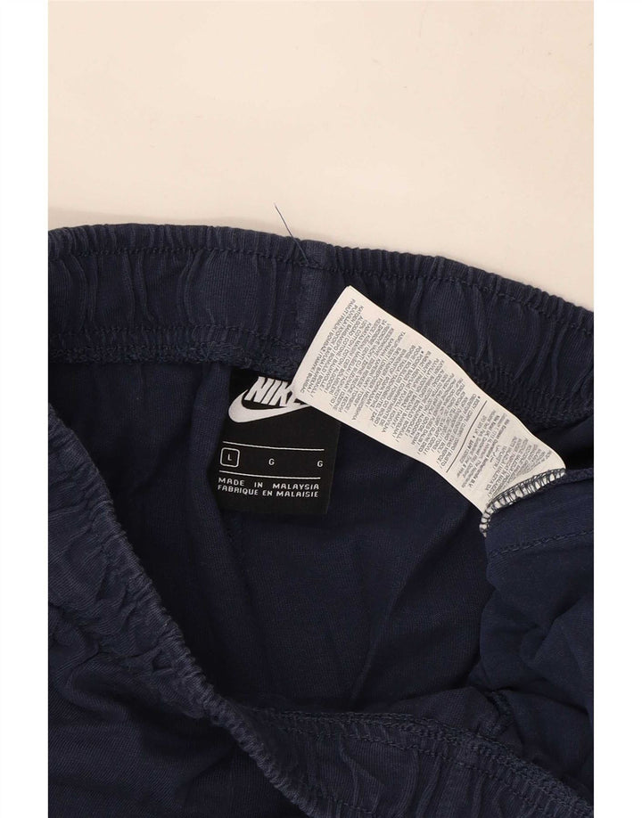 Nike - Pantalones cortos deportivos para hombre, talla grande, algodón azul marino