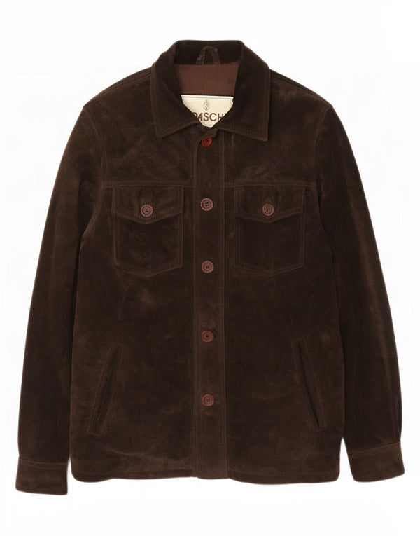 Braschi Chaqueta de ante para hombre UK 40 Large Brown