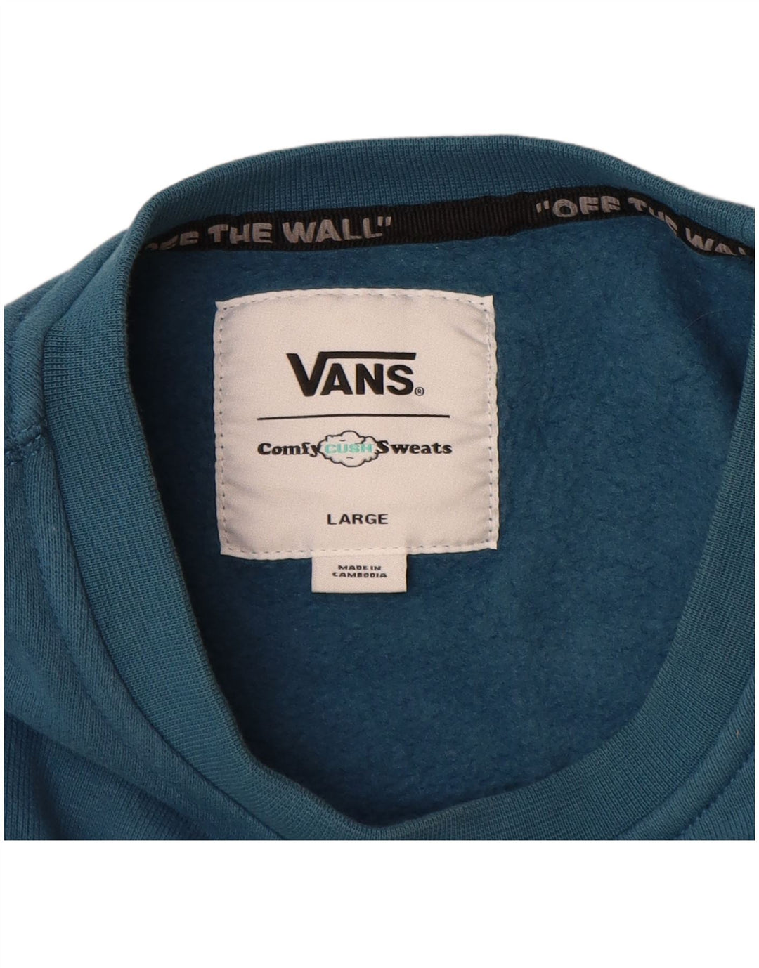 VANS Hombre Sudadera Jumper Large Azul Algodón