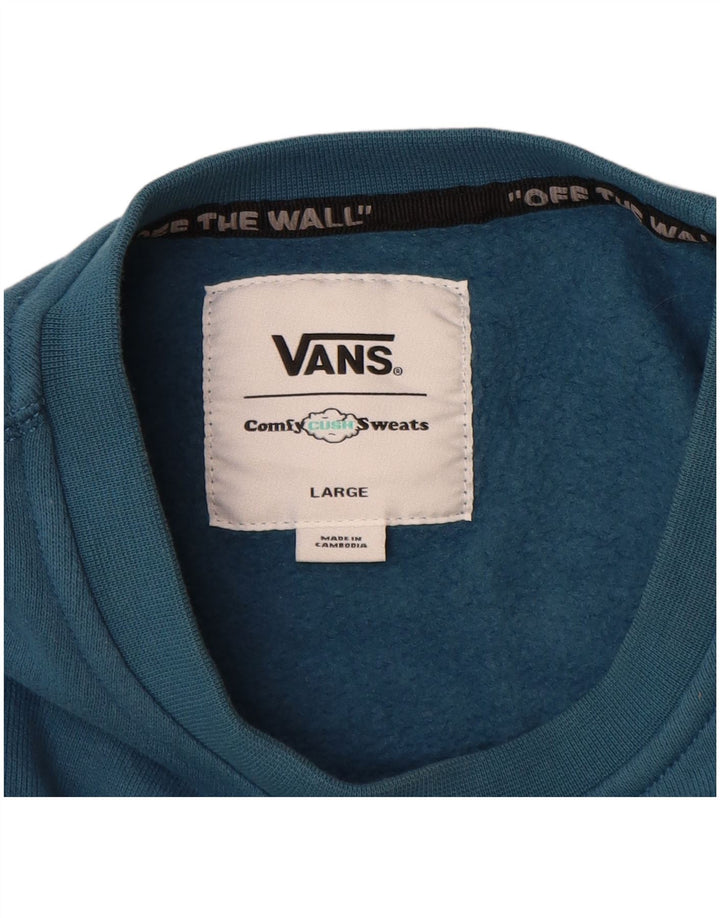 VANS Hombre Sudadera Jumper Large Azul Algodón