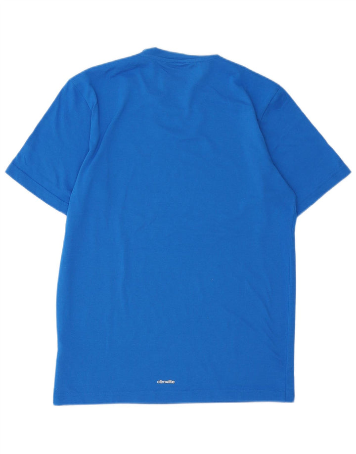 Adidas Mens Climalite Camiseta Top Pequeño Azul Poliéster