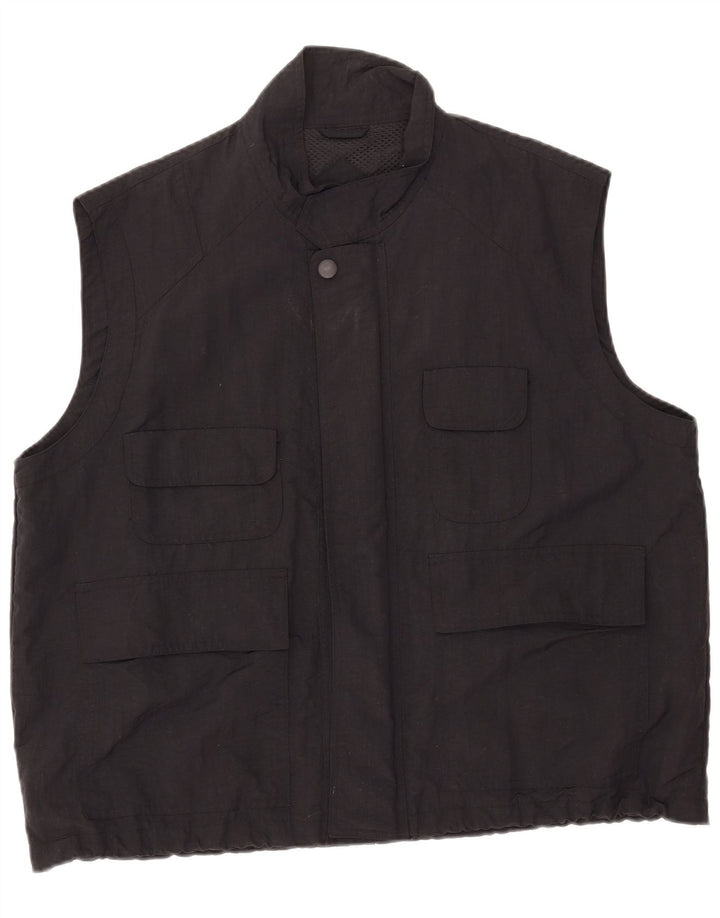 Chaleco utilitario para hombre de Person UK 44 2XL Nylon negro