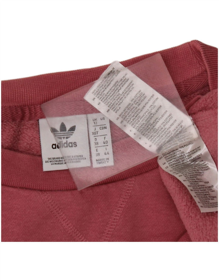 ADIDAS Sudadera extragrande para mujer Jersey UK 12 Algodón rosa medio
