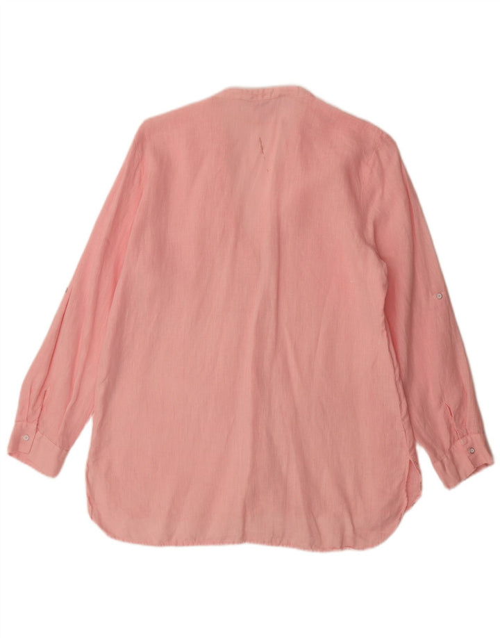 Zara Mujer Blusa Camisa UK 46 Grande Rosa