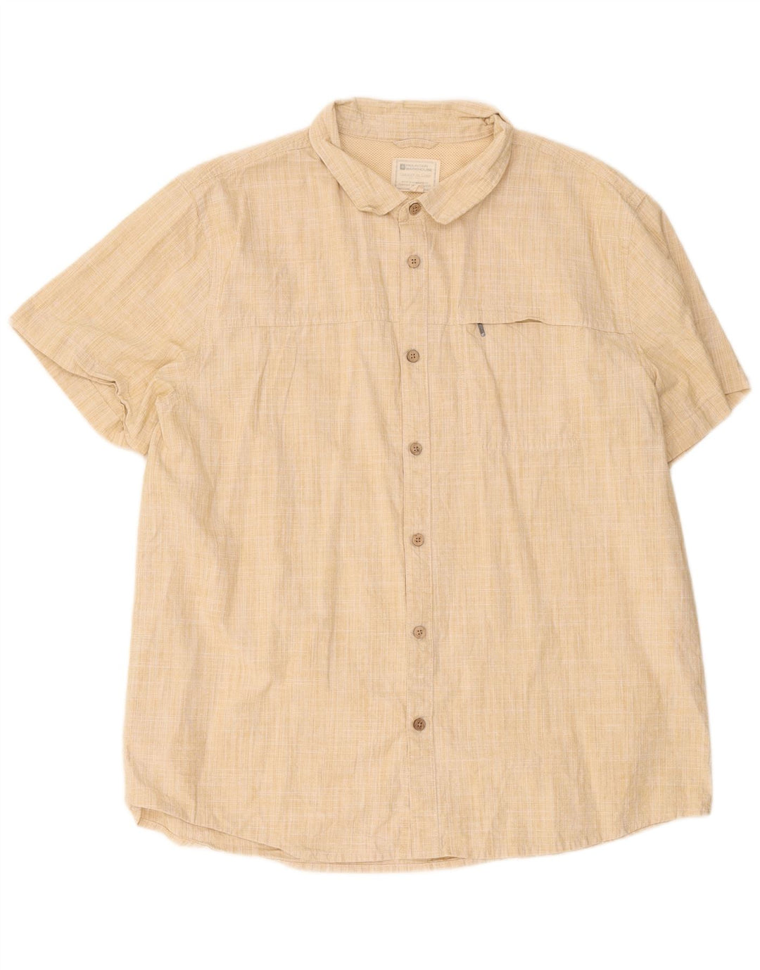 Camisa de manga corta para hombre Mountain Warehouse 2XL Poliéster beige