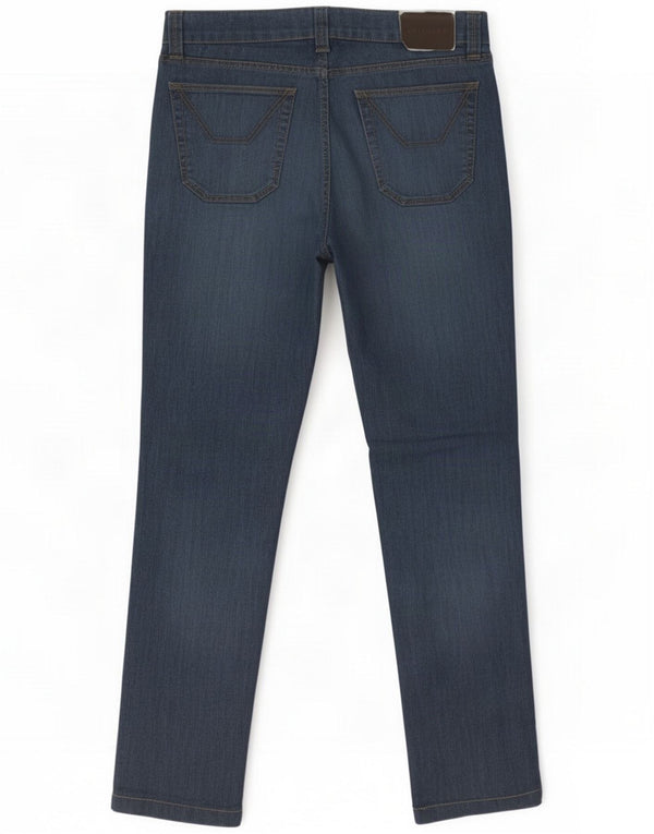 Jeckerson Jeans ajustados para hombre W36 L32 Azul marino Algodón con bloques de color