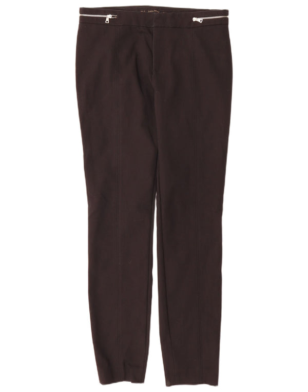 Zara Mujer Pantalones Casuales Pitillo EU 34 2XS W26 L29 Algodón Negro