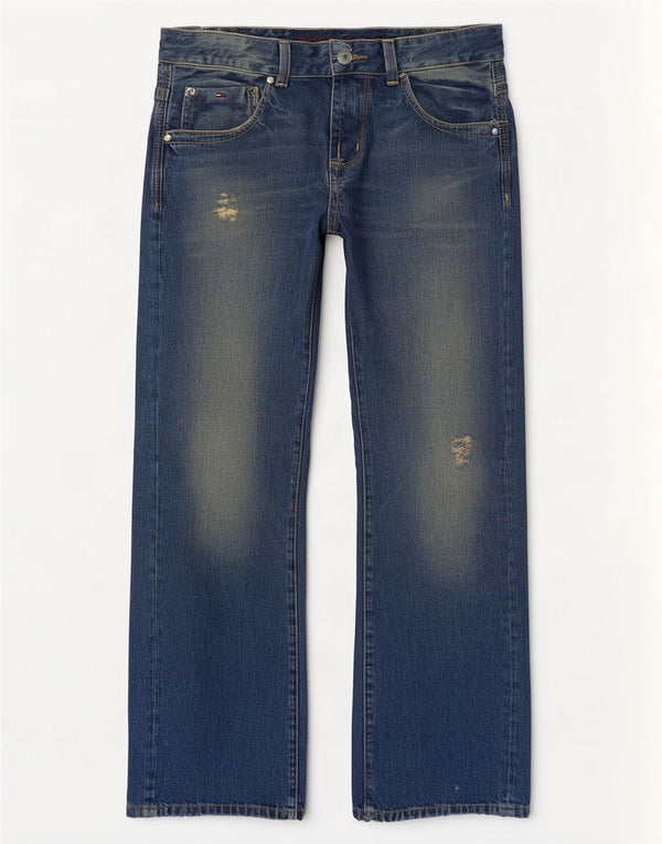 Tommy Hilfiger Vaqueros Sueltos Desgastados Laurie para Mujer W32 L32 Algodón Azul