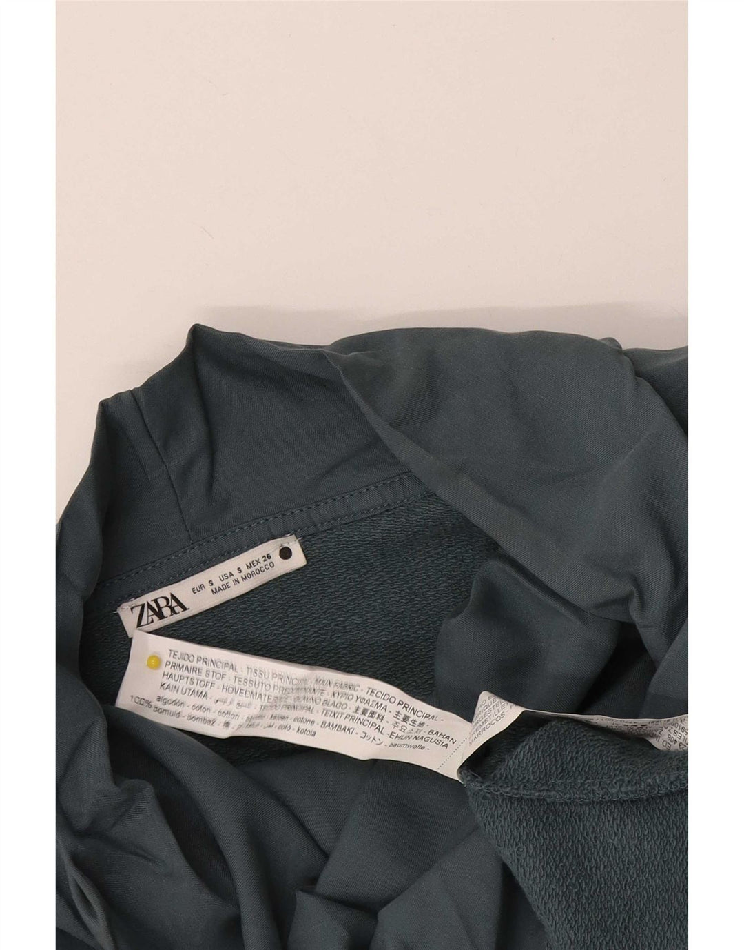 Zara Mujer Sudadera Oversize Jersey UK 10 Small Gris Algodón