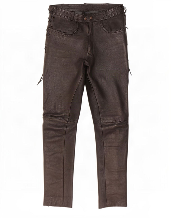 Modeka Pantalones de cuero delgados para hombre XL W34 L33 Negro