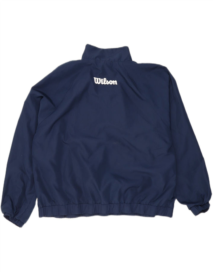WILSON Chaqueta cortavientos con gráfico extragrande para mujer UK 22 2XL Azul marino