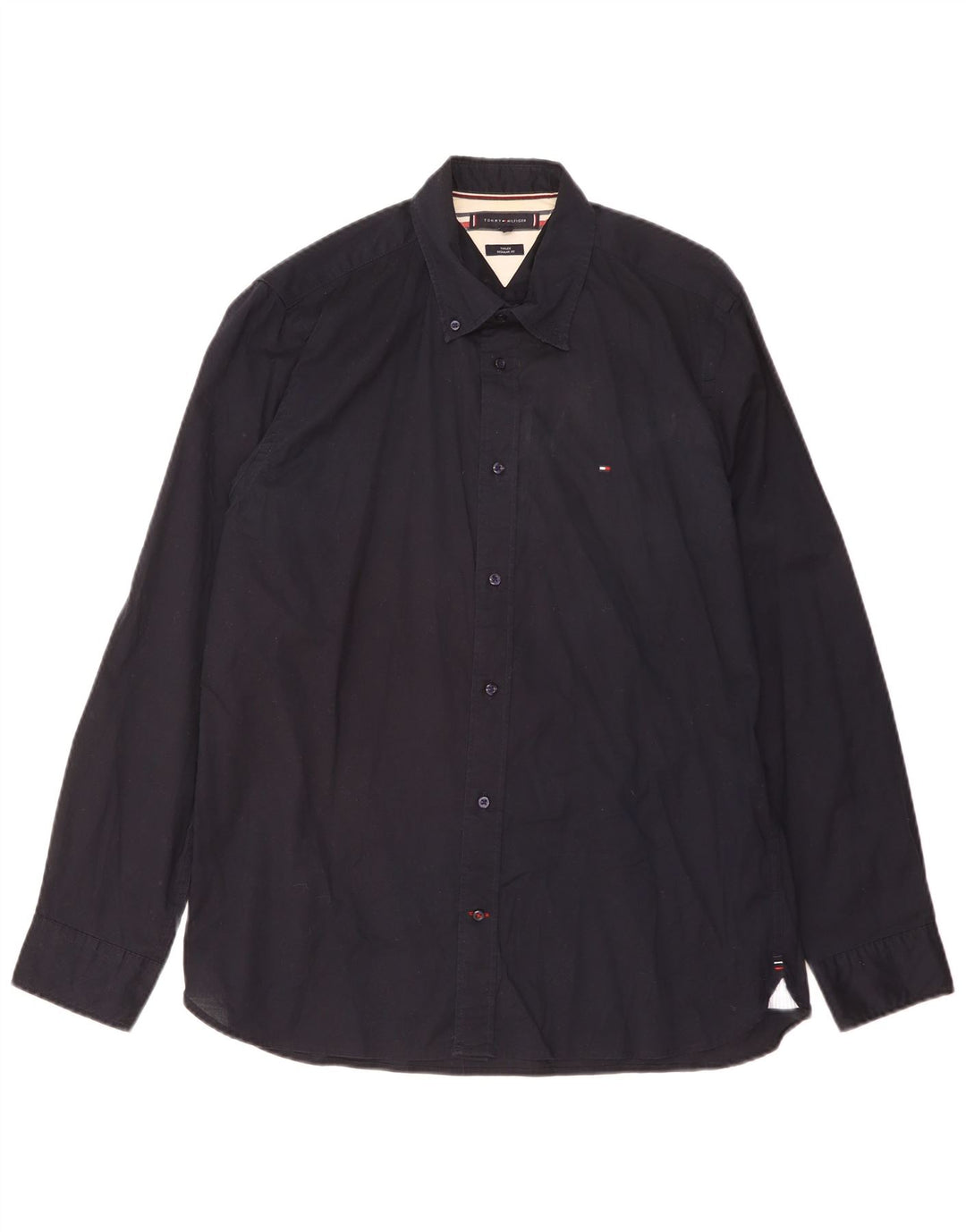TOMMY HILFIGER Camisa de corte regular para hombre Grande Azul marino Algodón