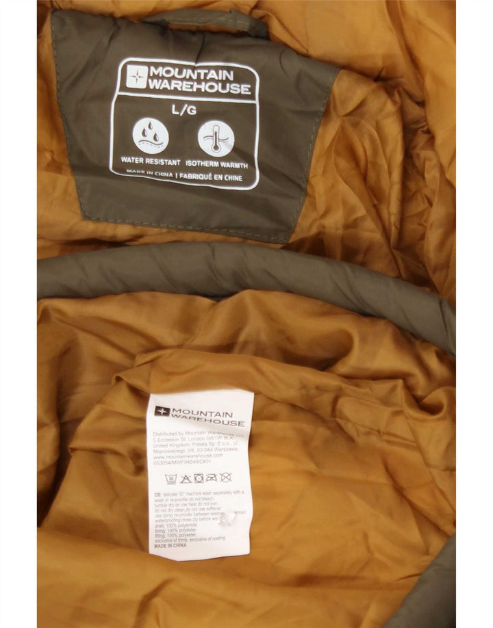 Chaqueta acolchada con capucha para hombre Mountain Warehouse UK 40 Large Poliamida caqui