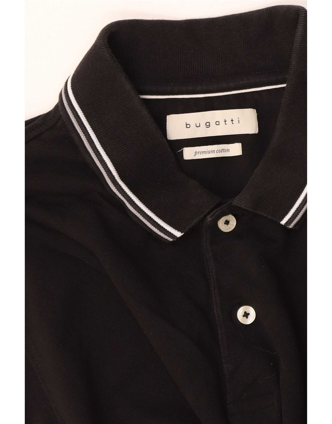 Polo Bugatti Hombre Mediano Rayas Negras