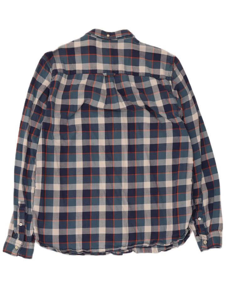 Camisa Lyle & Scott para hombre grande de algodón a cuadros azul marino