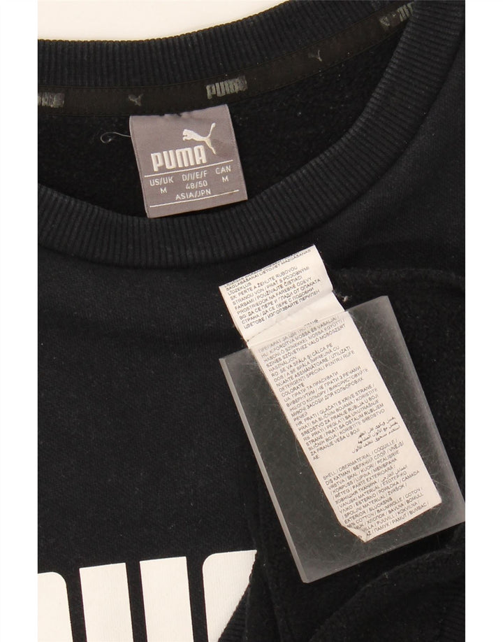 Puma Hombre Sudadera Gráfica Jumper Algodón Negro Mediano