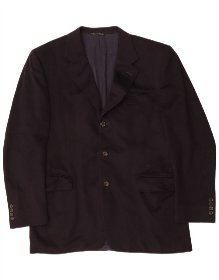 Canali Chaqueta tipo blazer de 3 botones para hombre IT 52 XL Lana azul marino