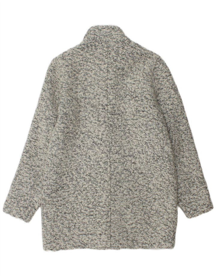 Abercrombie & Fitch Abrigo extragrande para mujer Reino Unido 10 Pequeño lana moteada gris