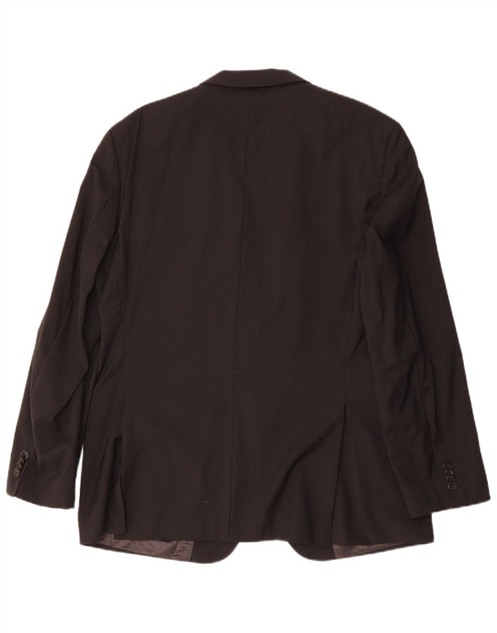 HUGO BOSS Chaqueta tipo blazer de 2 botones para hombre EU 52 XL Viscosa negra