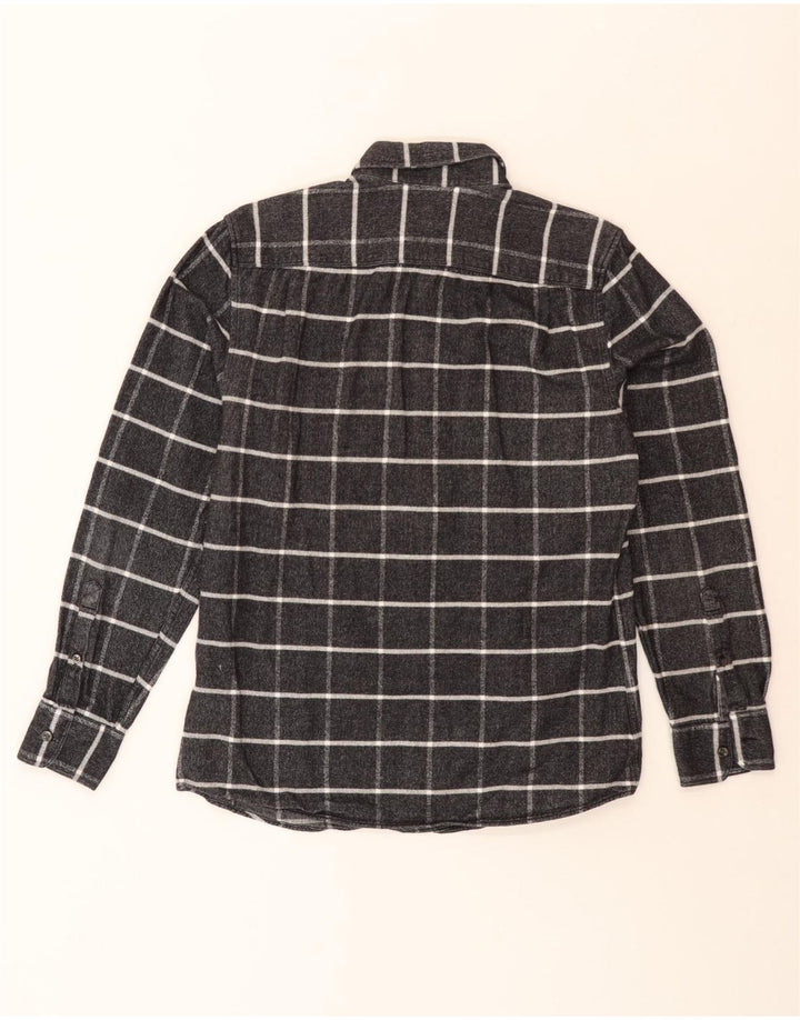 Camisa de franela para mujer REISS UK 44 Algodón a cuadros gris medio