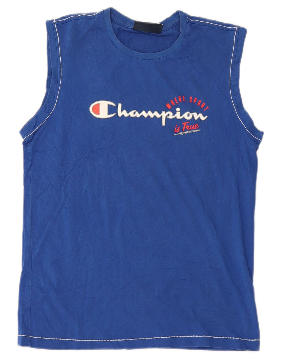 Champion Camiseta sin mangas gráfica para niños 13-14 años XL Azul