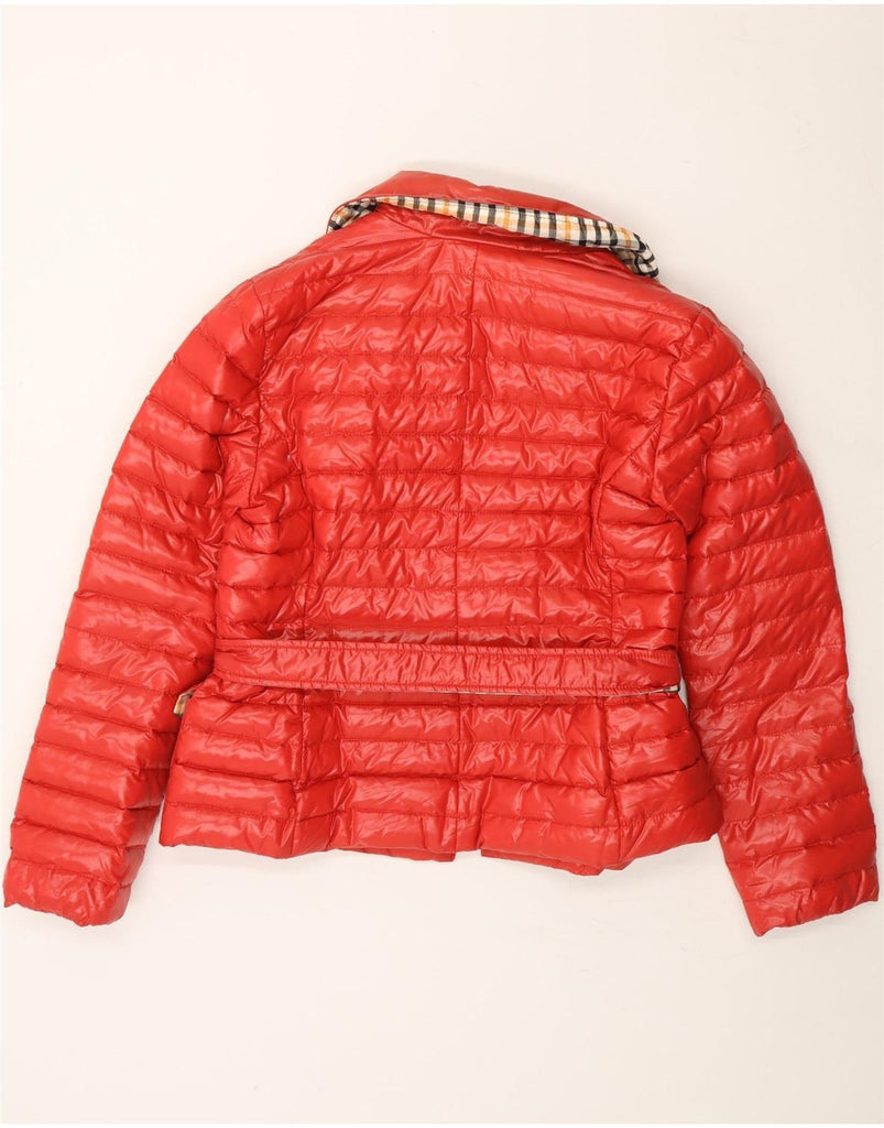 DAKS Womens Padded Jacket UK 12 Medium Red Polyamide Vintage DAKS and Second-Hand DAKS from Messina Hembry 
