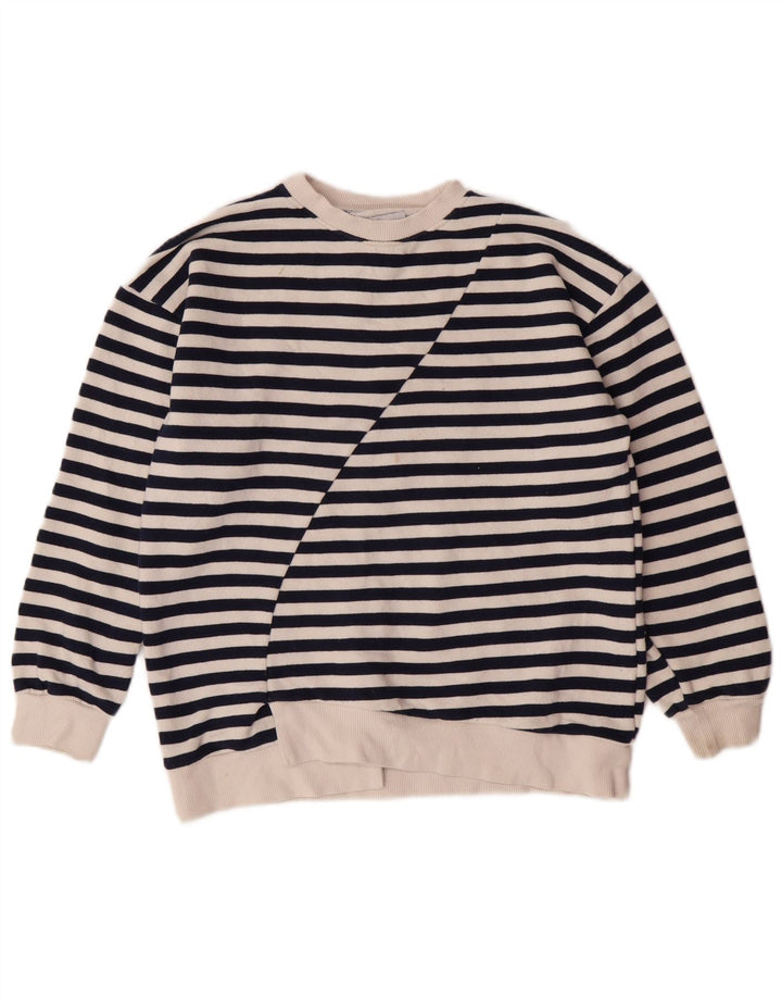 Zara Sudadera Niña Jumper 9-10 Años Azul Marino Rayas
