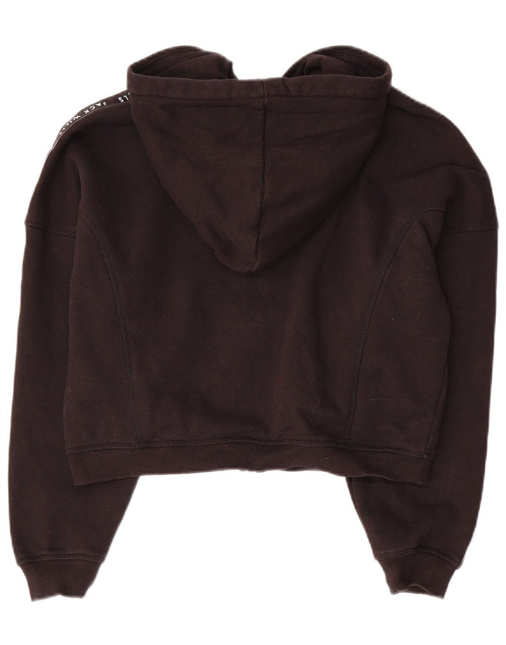 JACK WILLS Suéter con capucha y cremallera extragrande para mujer UK 10 Small Black