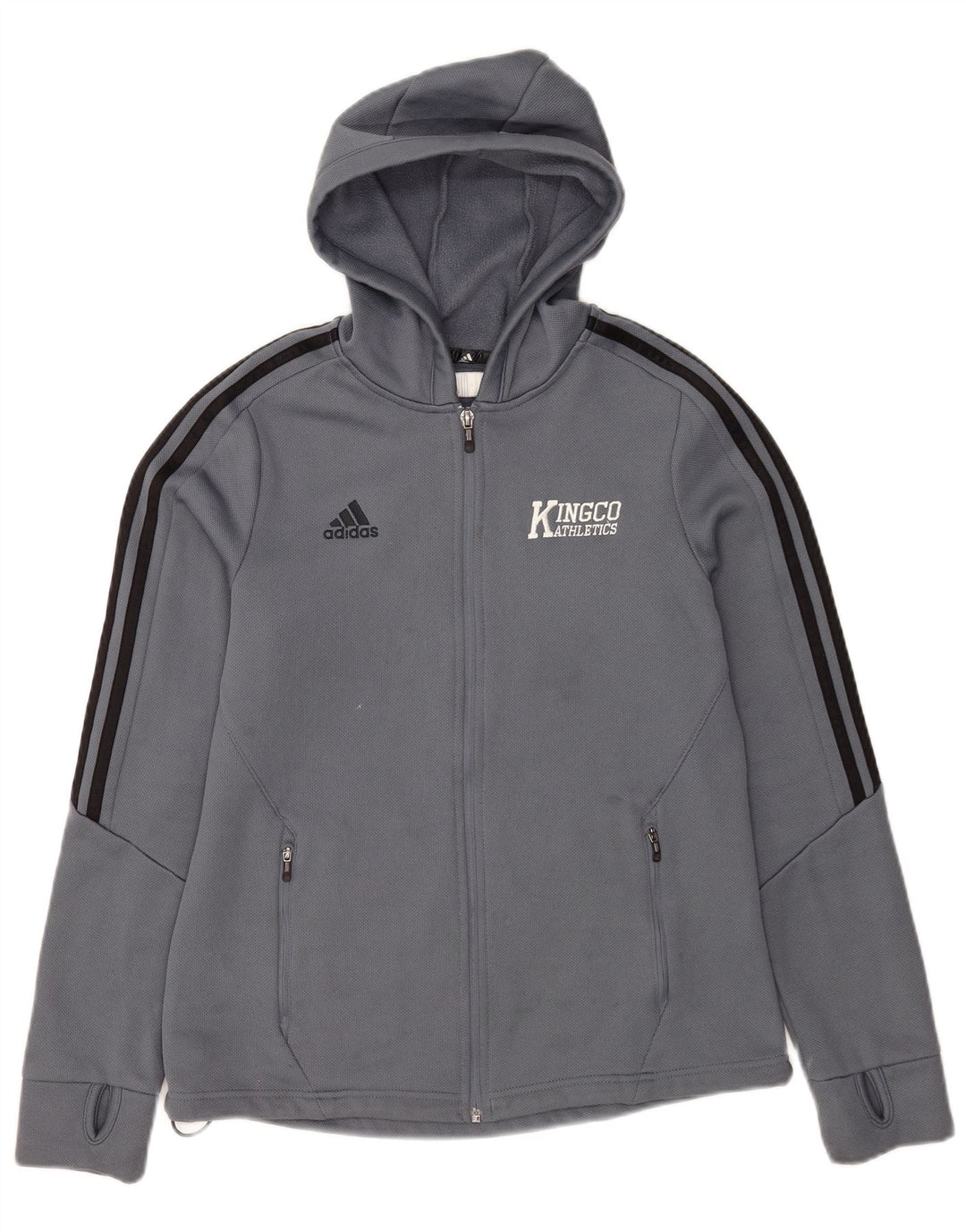 Adidas Hombre Climawarm Zip Sudadera con capucha Suéter Azul Medio Poliéster
