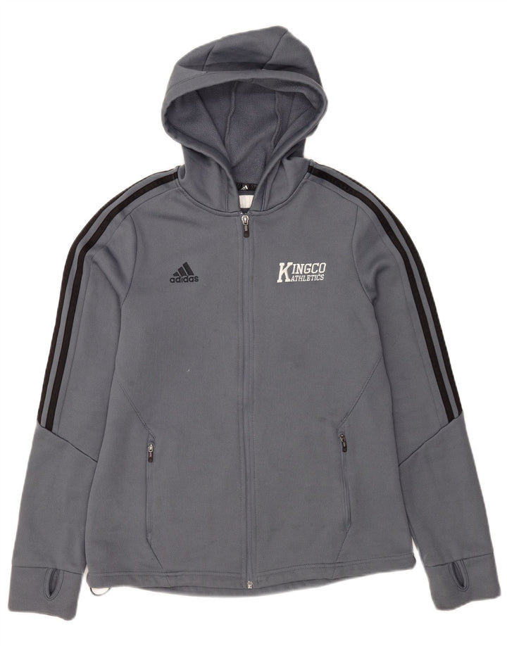 Adidas Hombre Climawarm Zip Sudadera con capucha Suéter Azul Medio Poliéster