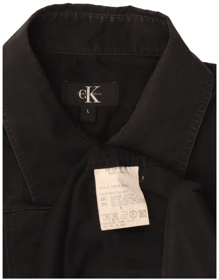 Camisa CALVIN KLEIN Hombre Grande Negro Algodón