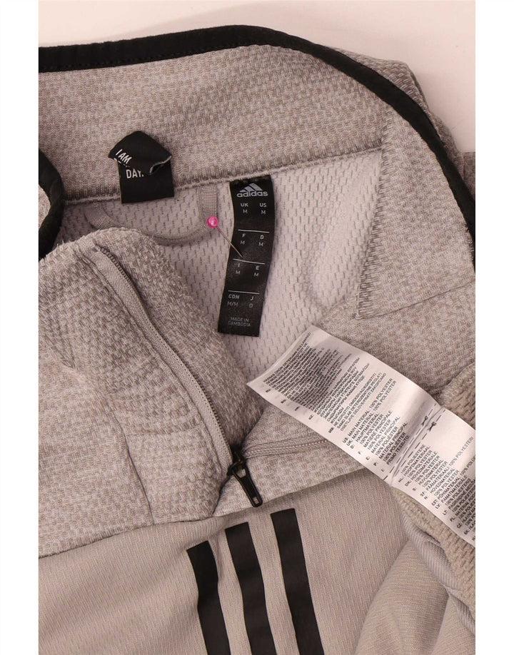 Adidas Climawarm Zip Neck Jersey Chándal Top Gris Medio Poliéster