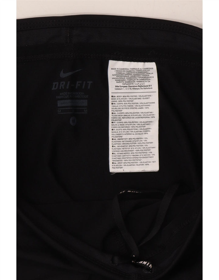 NIKE Womens Dri Fit Leggings UK 12 Medium Black Polyester Vintage Nike and Second-Hand Nike from Messina Hembry 