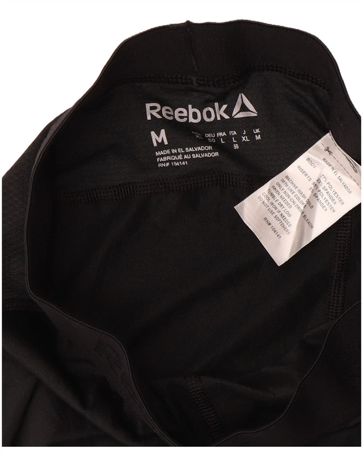 REEBOK Leggings capri gráficos para hombre Poliéster negro mediano