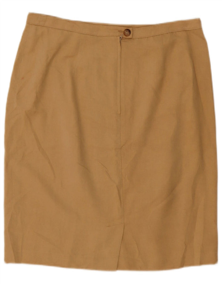 Vintage mujer lápiz falda W34 grande beige