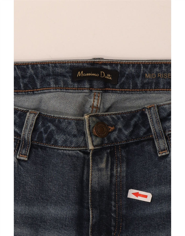 Massimo Dutti Jeans Rectos Cigarrillos Mujer EU 42 Large W32 L27 Azul