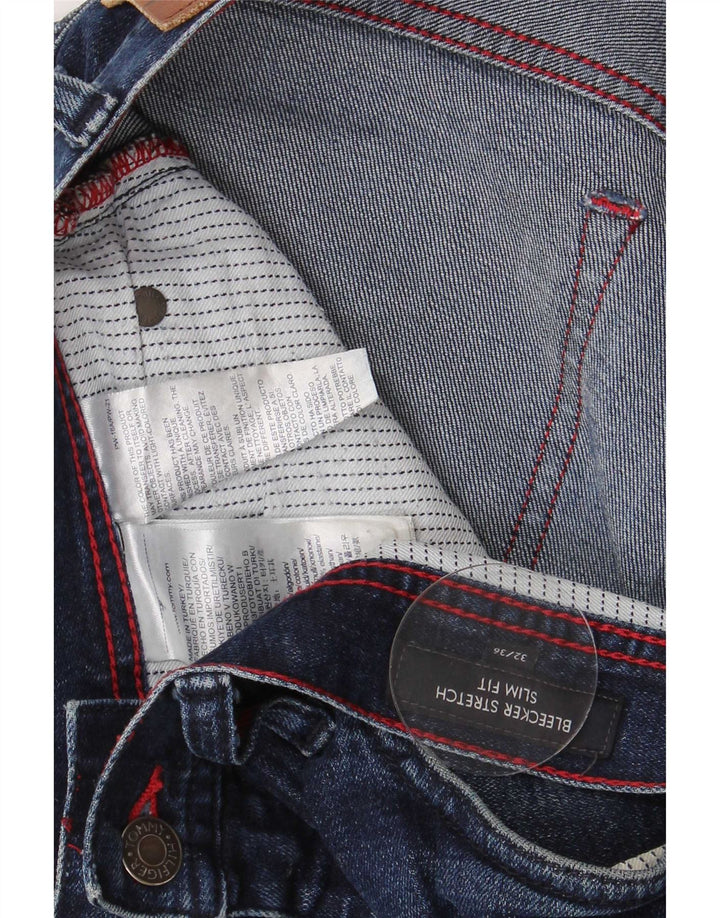 Vaqueros Tommy Hilfiger Bleecker Slim para mujer W13 L28 Algodón azul