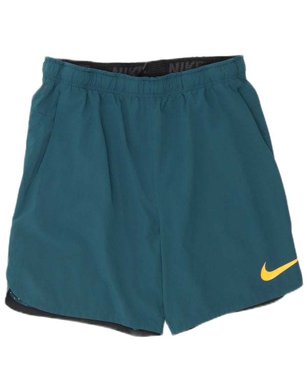 Pantalones cortos deportivos Nike Dri Fit para hombre XL Poliéster azul