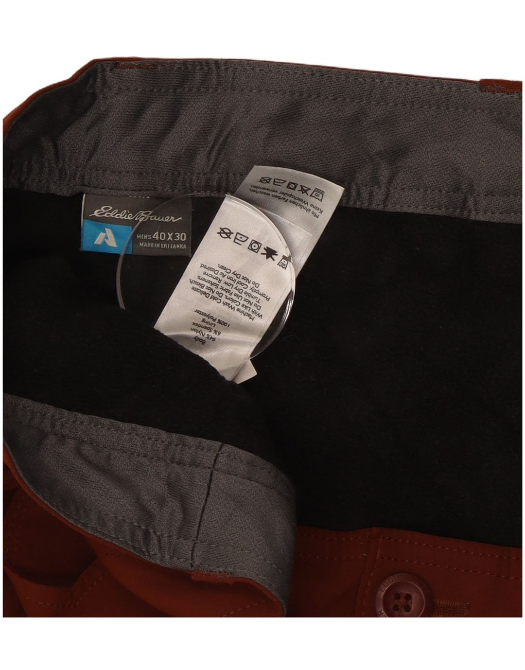 Eddie Bauer Pantalones cargo rectos para hombre W40 L30 Nylon granate
