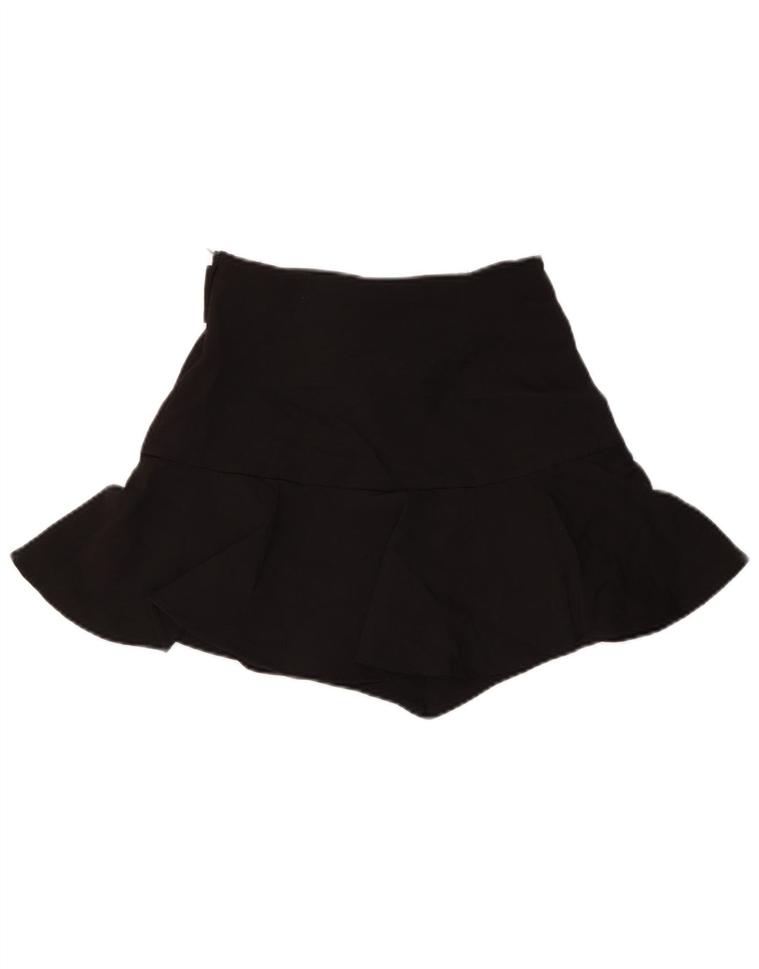 ZARA Mujer Minifalda Pequeña W26 Poliéster Negro