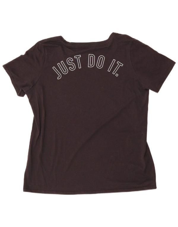 Nike Camiseta gráfica de corte atlético para hombre Top XL Algodón negro