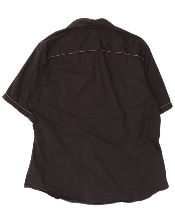 Calvin Klein Jeans Camisa de manga corta para hombre 2XL Algodón negro